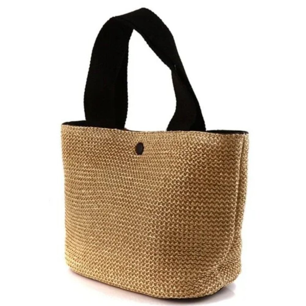 Fashion Rattan Basket Woven Beach Tote Bag Wicker Handbag - Picture 2 of 8
